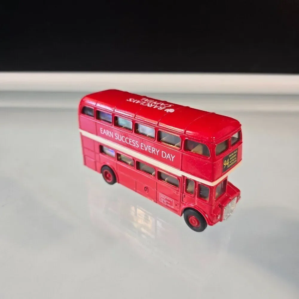WELLY Red Double Decker Bus Diecast 94 Barclays Capital Bus Adtrucks
